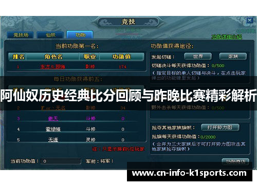 阿仙奴历史经典比分回顾与昨晚比赛精彩解析