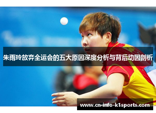 朱雨玲放弃全运会的五大原因深度分析与背后动因剖析